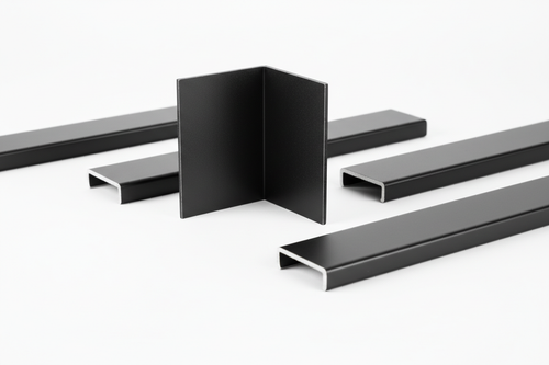 CORNER PROFILE WASHROOM CUBICLE BLACK COLOR